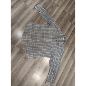 Wedgefield Mens XL Blue Plaid Long Sleeve Button Up